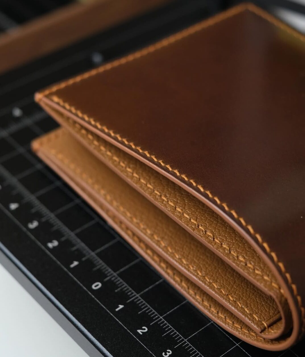 Shell Cordovan Mix Alran Chevre Bifold Wallet - Image 1