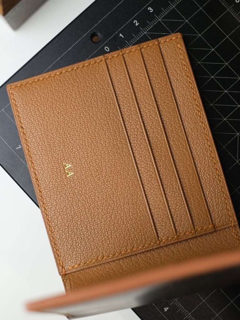 Shell Cordovan [Shinki Hikaku] Mix Alran Chevre Bifold Wallet