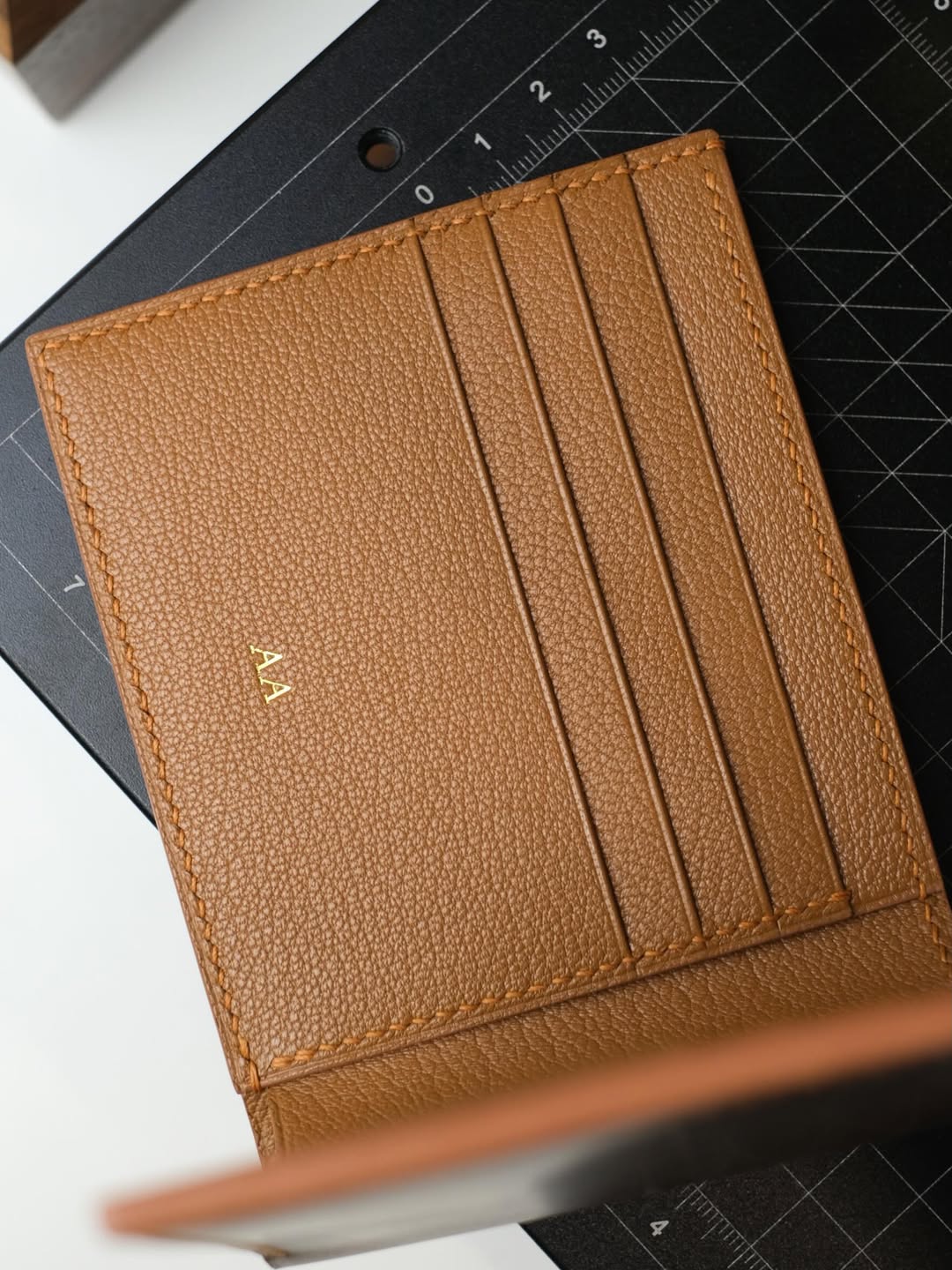 Shell Cordovan Mix Alran Chevre Bifold Wallet - Image 5