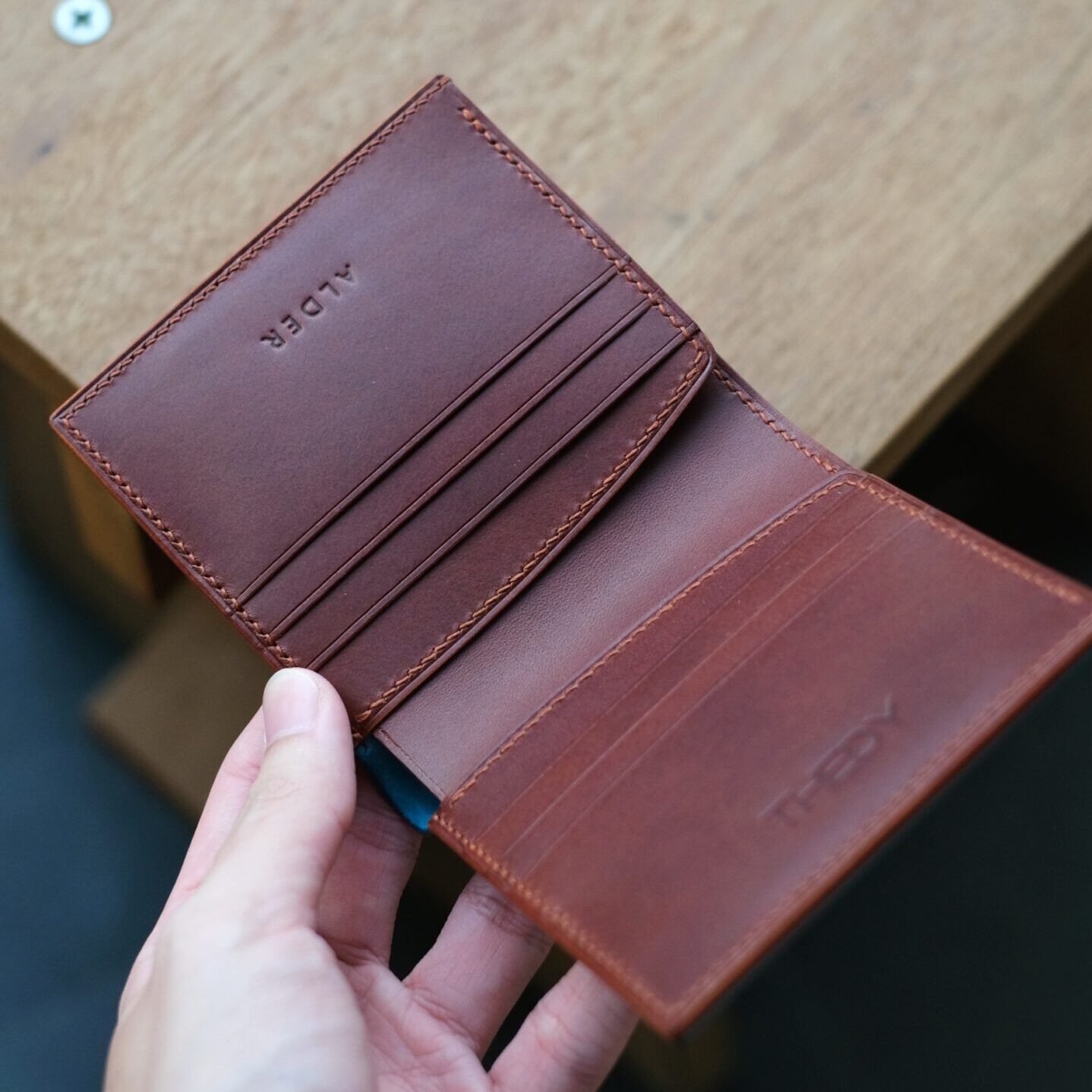 Shell Cordovan Mix Buttero Short Wallet - Image 3