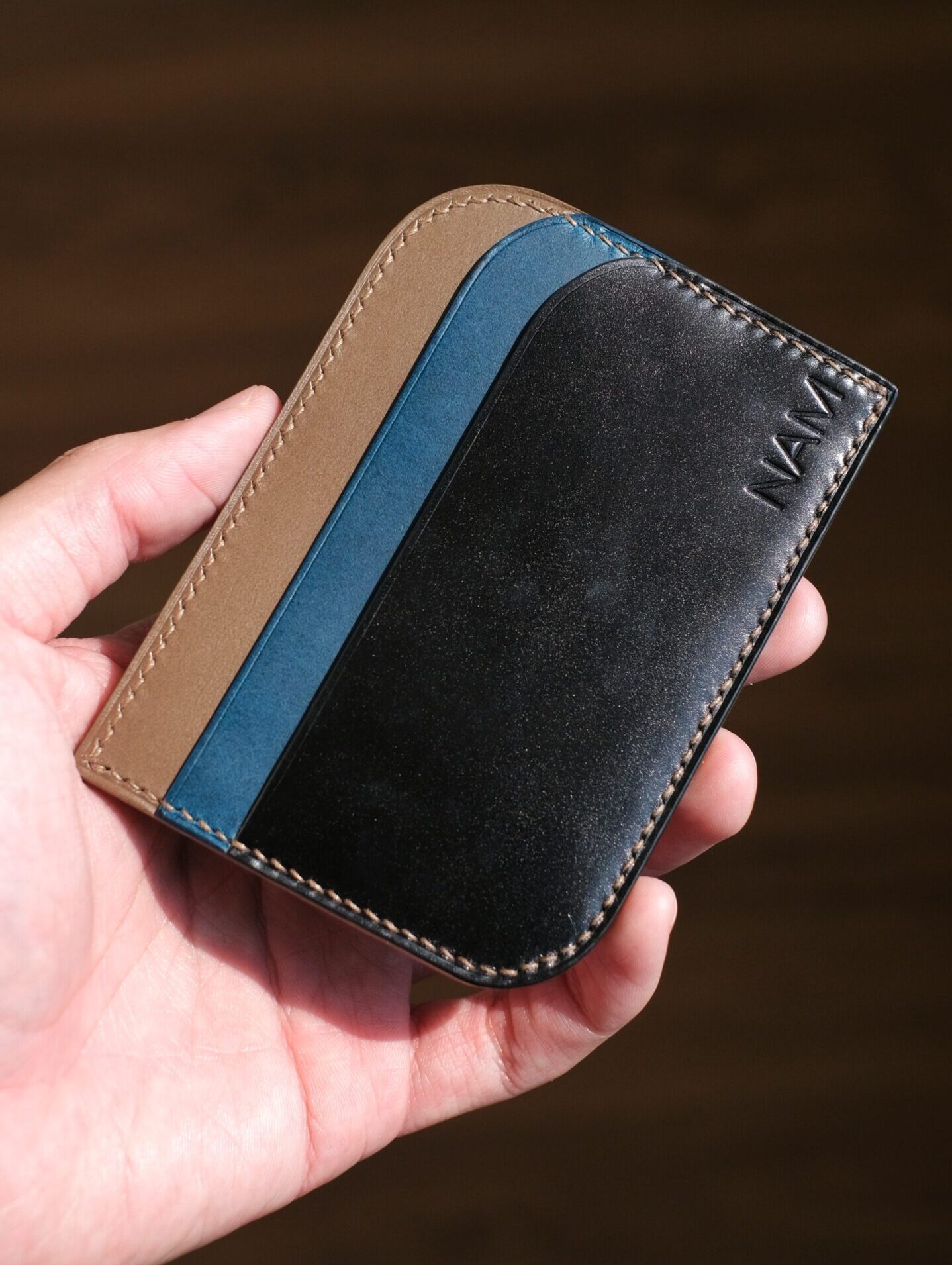 Shell Cordovan Mix Buttero Two-Way Card Holder - Image 3