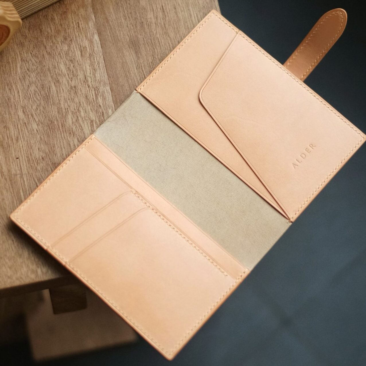 Shell Cordovan Mix Buttero Passport Holder - Image 3