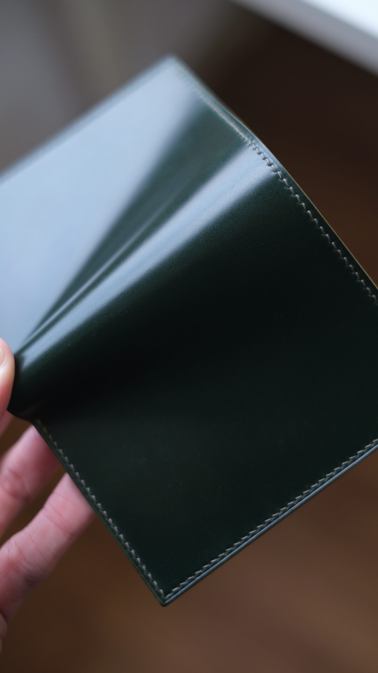 Shell Cordovan Mix Buttero Vertical Wallet - Image 7