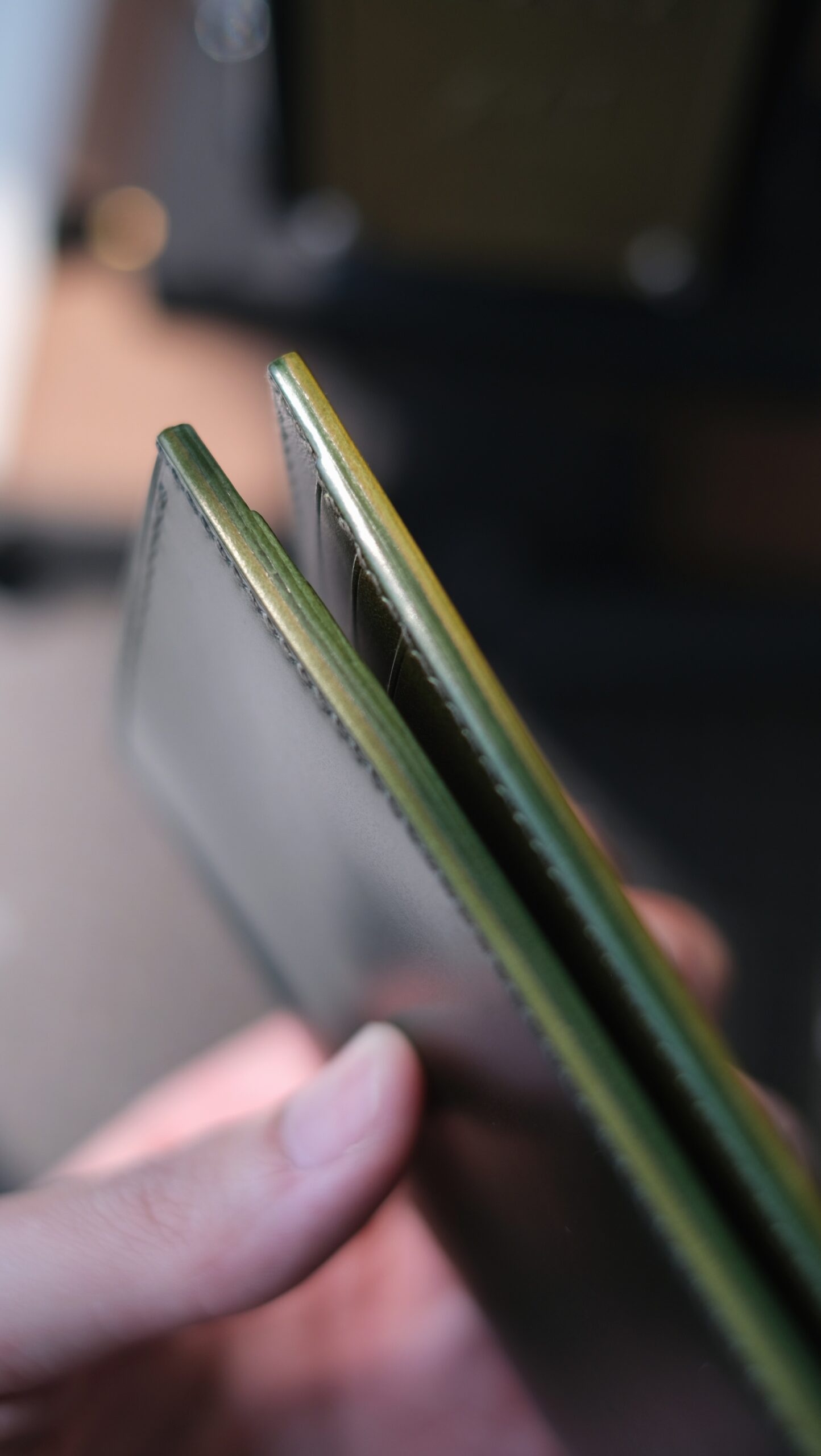 Shell Cordovan Mix Buttero Vertical Wallet - Image 5