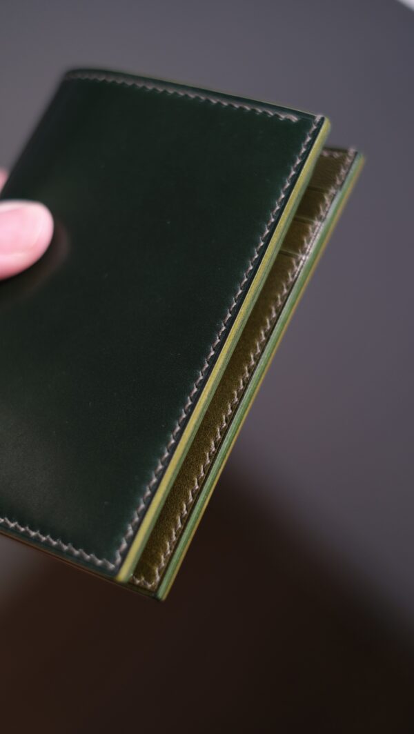 Shell Cordovan Mix Buttero Vertical Wallet