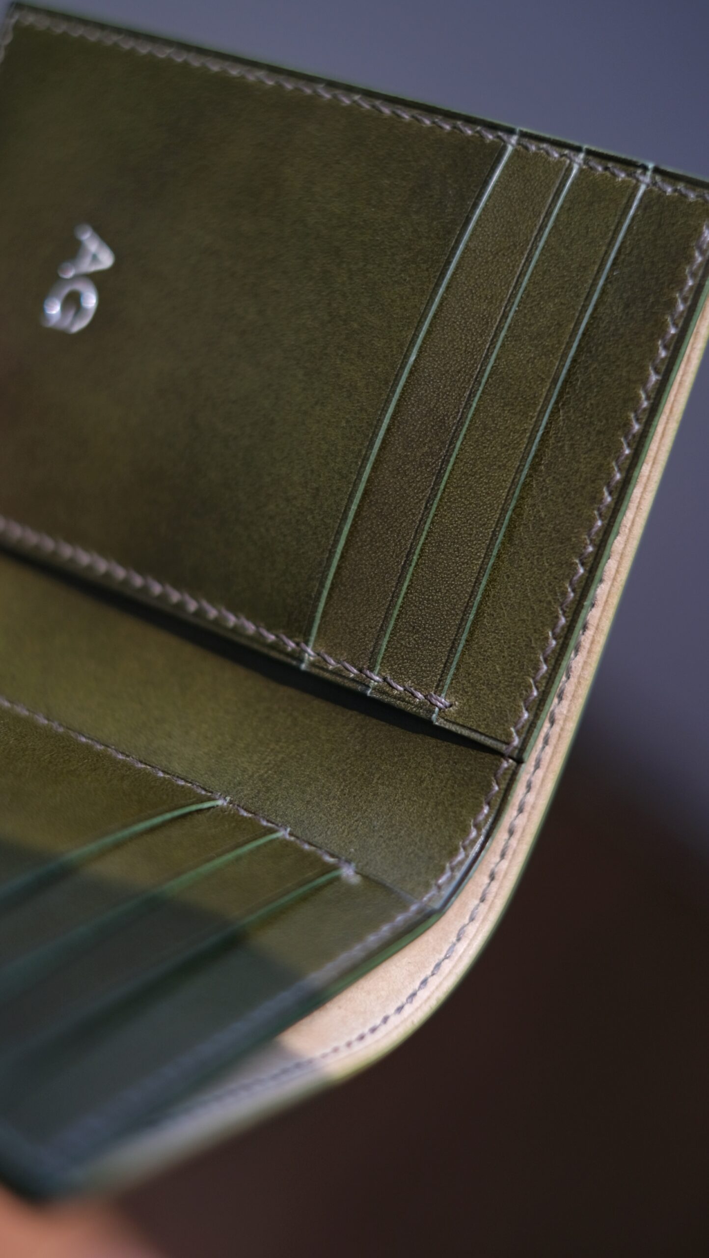 Shell Cordovan Mix Buttero Vertical Wallet - Image 3