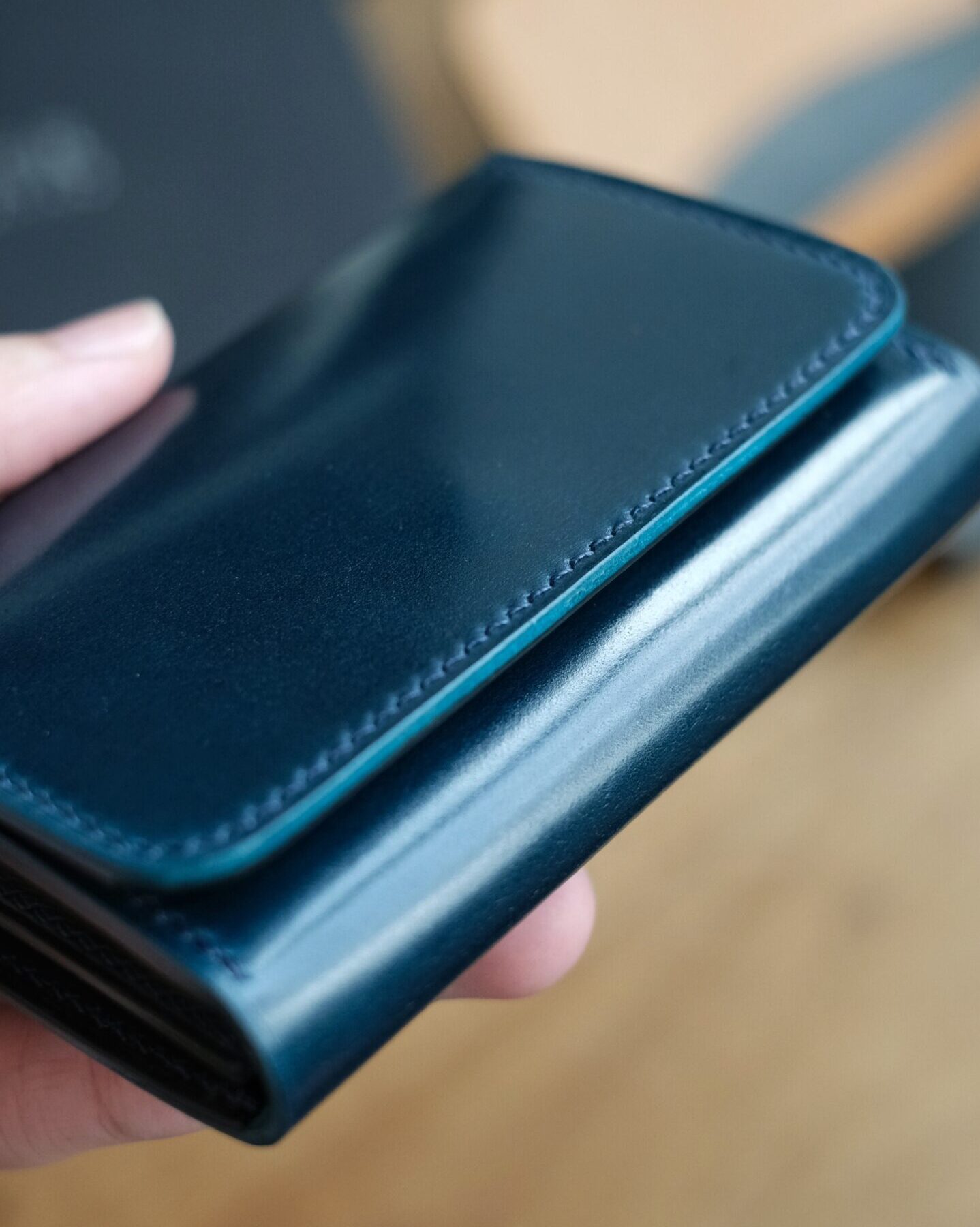 Shell Cordovan Business Card Holder - Image 3
