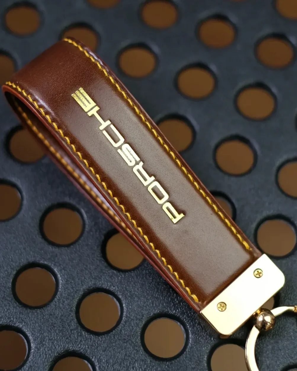 Padded Shell Cordovan Key Ring - Image 1