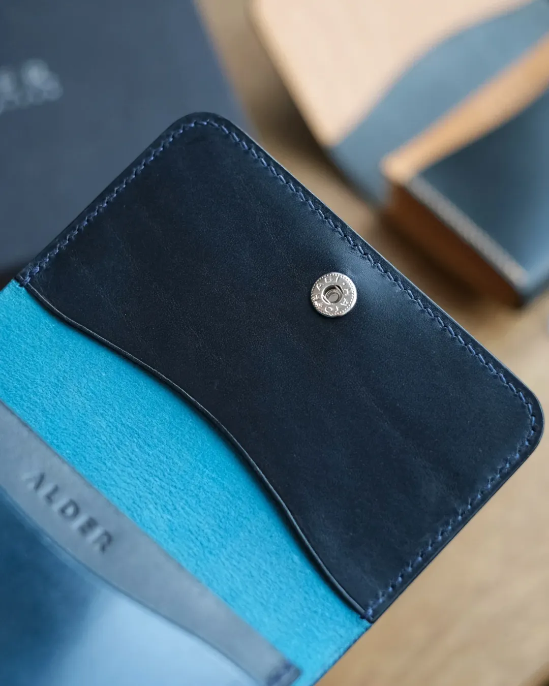 Shell Cordovan Mix Buttero Business Card Holder - Image 4